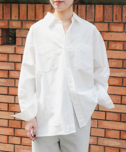 B:MING by BEAMS（ビーミングバイビームス）の「オックスオーバー シャツ（S～M）（シャツ/ブラウス・レディース・オフホワイト/ピンク/イエロー系その他4・SMALL/MEDIUM）」の6枚目の写真