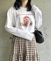 カフェプリントロングTシャツ