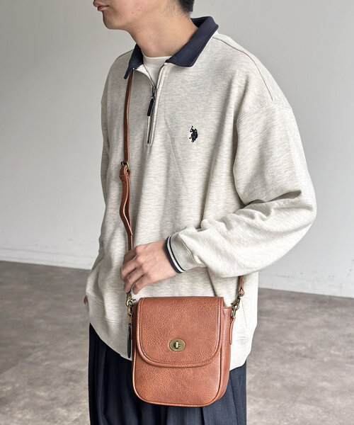U.S. POLO ASSN.(ユーエスポロアッスン)の「裏毛襟ハーフジッププルオーバー(Tシャツ/カットソー・メンズ・アイボリー/ブラック/ネイビー/グレー・MEDIUM/LARGE)」の5枚目の写真