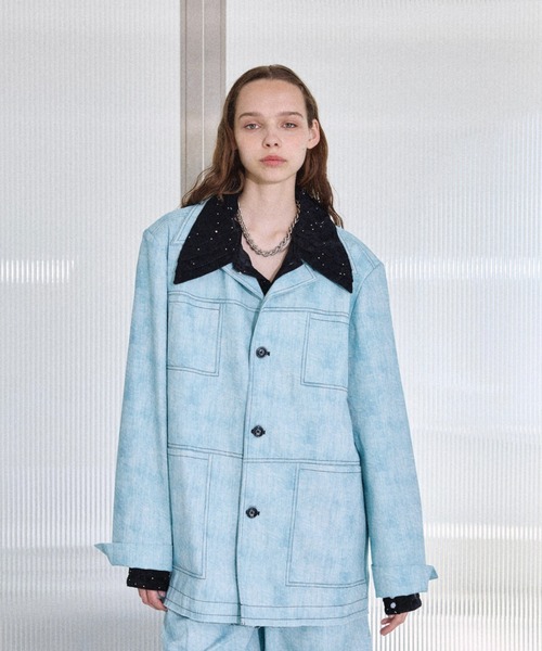 seyto(セイト)の「Scratch pattern single tailored jacket / スクラッチパターンシングルテーラードジャケット(その他アウター・メンズ・ブルー/ブラック・3/2/1)」の12枚目の写真
