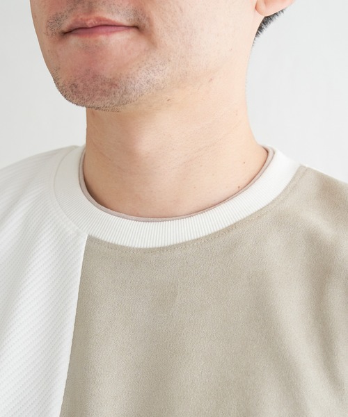 ikka(イッカ)の「カツラギジャカード切り替えプルオーバー(Tシャツ/カットソー・メンズ・ネイビー/ブラック/ホワイト・XL/L/M/S)」の16枚目の写真