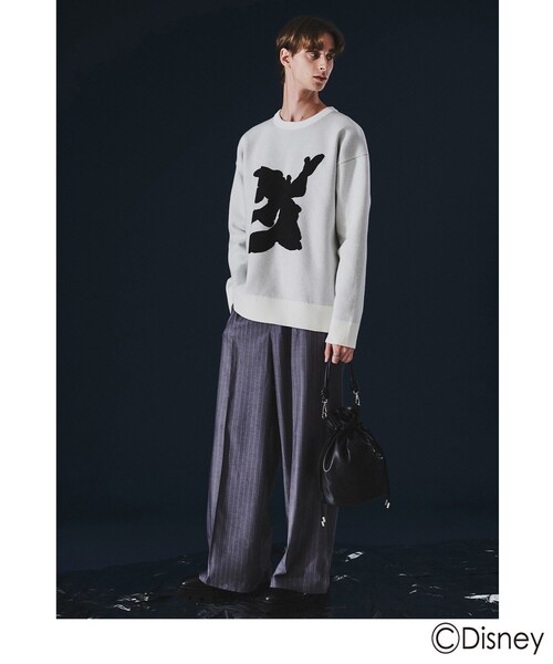 tk.TAKEO KIKUCHI(ティーケータケオキクチ)の「ディズニーカプセルコレクション『ファンタジア』巾着バッグ(ハンドバッグ・メンズ・ブラック・00)」の4枚目の写真