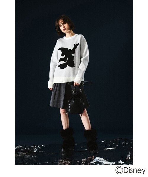 tk.TAKEO KIKUCHI(ティーケータケオキクチ)の「ディズニーカプセルコレクション『ファンタジア』巾着バッグ(ハンドバッグ・メンズ・ブラック・00)」の6枚目の写真