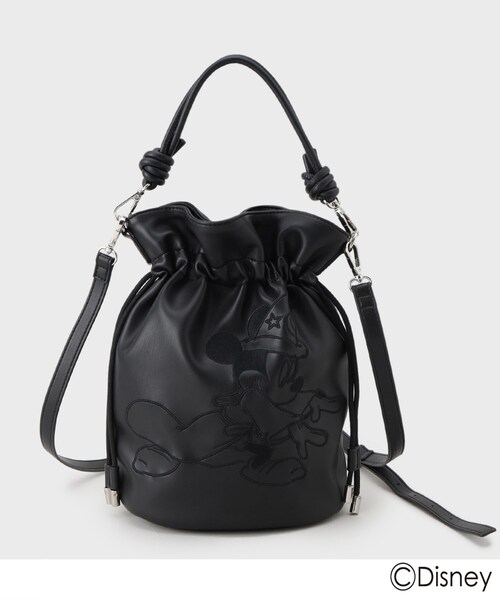 tk.TAKEO KIKUCHI(ティーケータケオキクチ)の「ディズニーカプセルコレクション『ファンタジア』巾着バッグ(ハンドバッグ・メンズ・ブラック・00)」の7枚目の写真