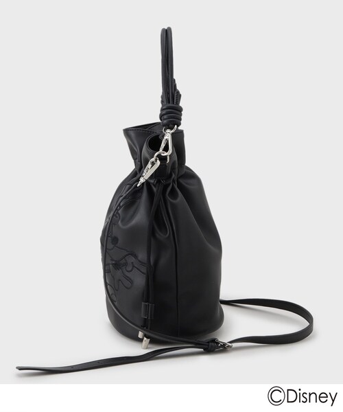 tk.TAKEO KIKUCHI(ティーケータケオキクチ)の「ディズニーカプセルコレクション『ファンタジア』巾着バッグ(ハンドバッグ・メンズ・ブラック・00)」の8枚目の写真