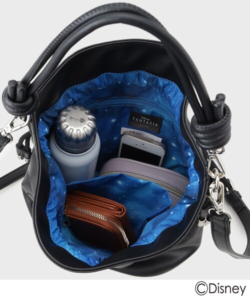 tk.TAKEO KIKUCHI(ティーケータケオキクチ)の「ディズニーカプセルコレクション『ファンタジア』巾着バッグ(ハンドバッグ・メンズ・ブラック・00)」の12枚目の写真