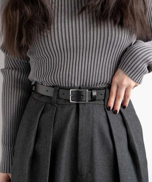 WEGO（ウィゴー）の「WEGO/スクエアバックルPUベルト（ベルト・レディース・ブラック/レッド/キャメル/ブラウン/ブラック系その他・FREE）」の7枚目の写真