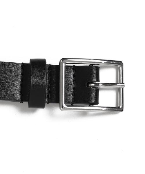WEGO（ウィゴー）の「WEGO/スクエアバックルPUベルト（ベルト・レディース・ブラック/レッド/キャメル/ブラウン/ブラック系その他・FREE）」の10枚目の写真