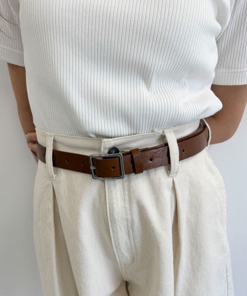 WEGO（ウィゴー）の「WEGO/スクエアバックルPUベルト（ベルト・レディース・ブラック/レッド/キャメル/ブラウン/ブラック系その他・FREE）」の13枚目の写真