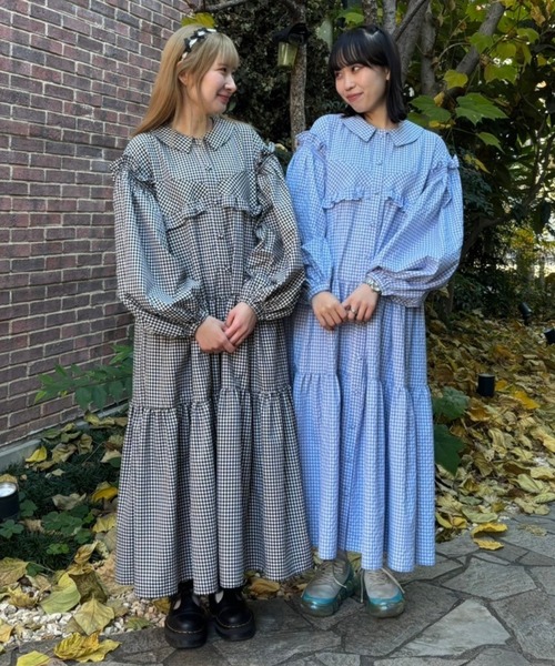 Candy Stripper（キャンディストリッパー）の「BUSTIER TIERED ドレス（ワンピース・レディース・ブラック/ホワイト×ブラック/ホワイト×ブルー・FREE）」の9枚目の写真