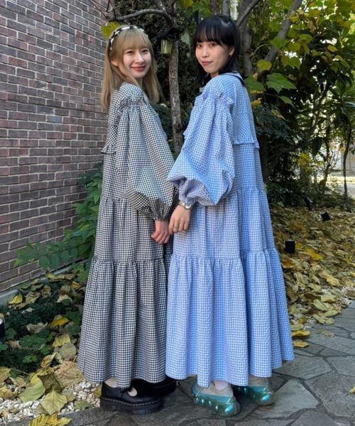 Candy Stripper（キャンディストリッパー）の「BUSTIER TIERED ドレス（ワンピース・レディース・ブラック/ホワイト×ブラック/ホワイト×ブルー・FREE）」の11枚目の写真