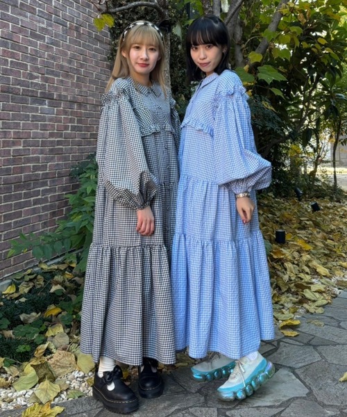 Candy Stripper（キャンディストリッパー）の「BUSTIER TIERED ドレス（ワンピース・レディース・ブラック/ホワイト×ブラック/ホワイト×ブルー・FREE）」の10枚目の写真