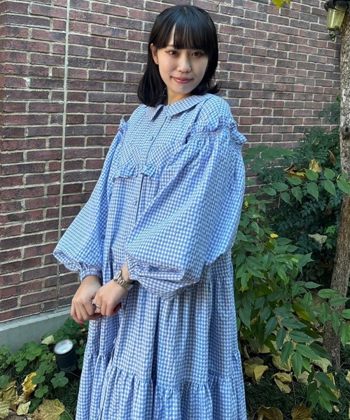 Candy Stripper（キャンディストリッパー）の「BUSTIER TIERED ドレス（ワンピース・レディース・ブラック/ホワイト×ブラック/ホワイト×ブルー・FREE）」の19枚目の写真