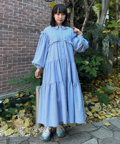 Candy Stripper（キャンディストリッパー）の「BUSTIER TIERED ドレス（ワンピース・レディース・ブラック/ホワイト×ブラック/ホワイト×ブルー・FREE）」の14枚目の写真