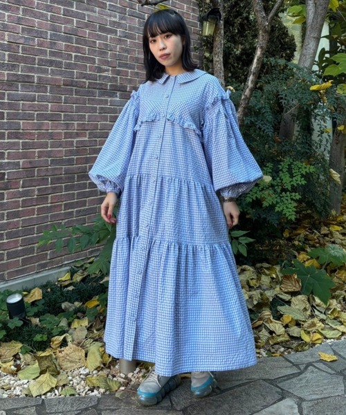 Candy Stripper（キャンディストリッパー）の「BUSTIER TIERED ドレス（ワンピース・レディース・ブラック/ホワイト×ブラック/ホワイト×ブルー・FREE）」の16枚目の写真