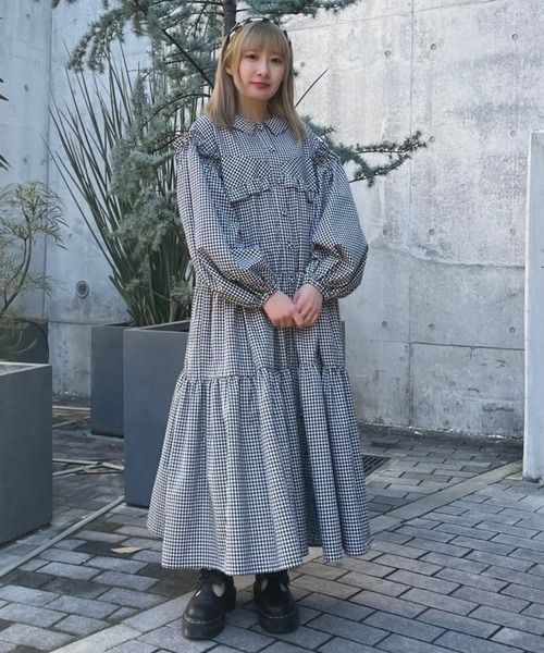 Candy Stripper（キャンディストリッパー）の「BUSTIER TIERED ドレス（ワンピース・レディース・ブラック/ホワイト×ブラック/ホワイト×ブルー・FREE）」の22枚目の写真