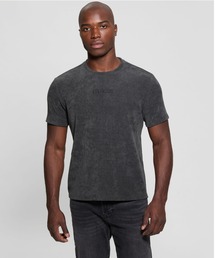 Guess(QX)RIBBED Crewneck Tee  TVc(TVc/Jbg\[)