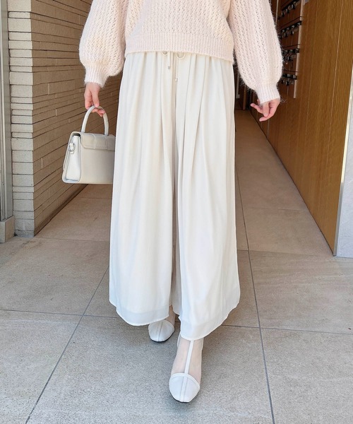 INGNI(イング)の「ジョーゼットイージースカンツ/A(その他パンツ・レディース・アイボリー/ブラック/グレー系その他/ブルー・FREE)」の6枚目の写真