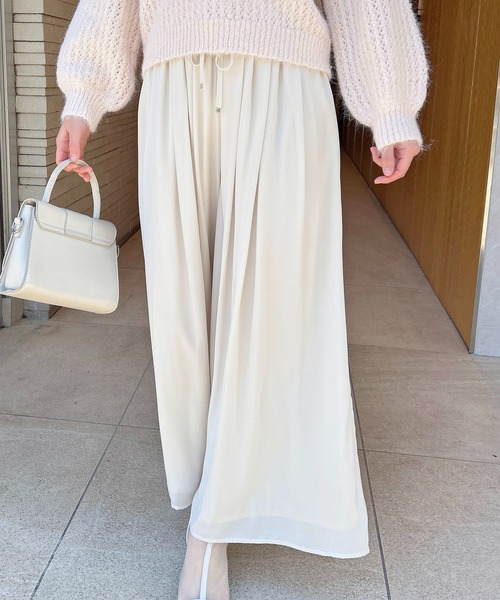 INGNI(イング)の「ジョーゼットイージースカンツ/A(その他パンツ・レディース・アイボリー/ブラック/グレー系その他/ブルー・FREE)」の5枚目の写真