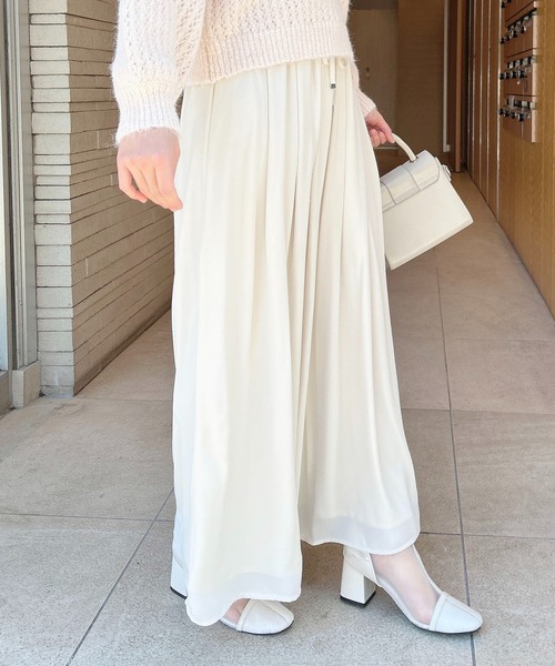 INGNI(イング)の「ジョーゼットイージースカンツ/A(その他パンツ・レディース・アイボリー/ブラック/グレー系その他/ブルー・FREE)」の7枚目の写真