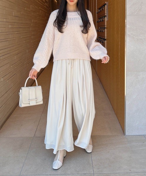 INGNI(イング)の「ジョーゼットイージースカンツ/A(その他パンツ・レディース・アイボリー/ブラック/グレー系その他/ブルー・FREE)」の9枚目の写真