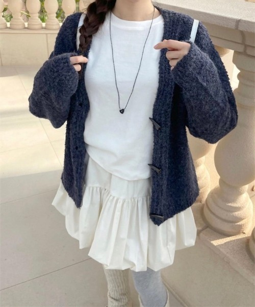 Per sist ence（パーシエンス）の「ティアードバルーンミニスカート（スカート・レディース・ブラック/ホワイト・FREE）」の11枚目の写真