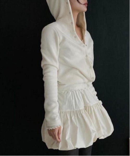 Per sist ence（パーシエンス）の「ティアードバルーンミニスカート（スカート・レディース・ブラック/ホワイト・FREE）」の17枚目の写真