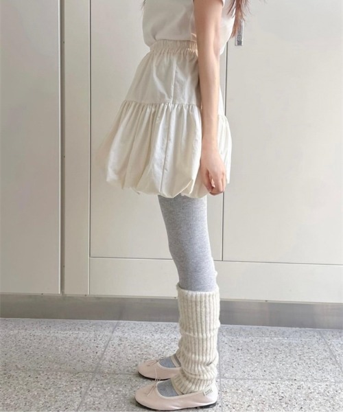 Per sist ence（パーシエンス）の「ティアードバルーンミニスカート（スカート・レディース・ブラック/ホワイト・FREE）」の9枚目の写真