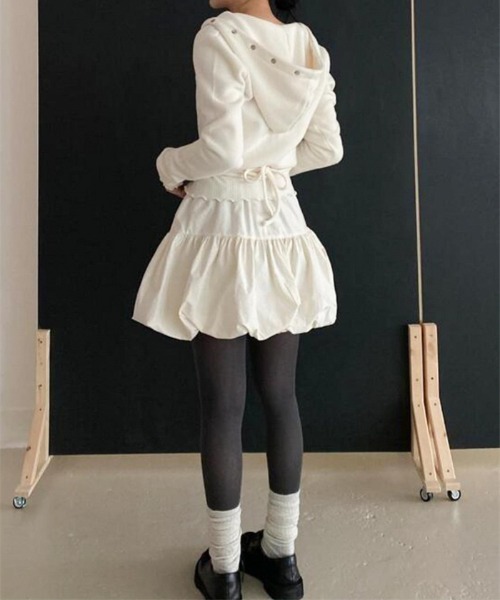 Per sist ence（パーシエンス）の「ティアードバルーンミニスカート（スカート・レディース・ブラック/ホワイト・FREE）」の16枚目の写真