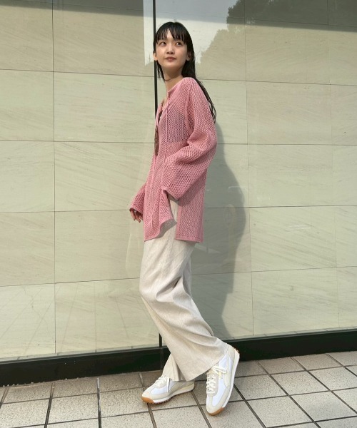 emmi（エミ）の「リネン混ラップワイドパンツ（その他パンツ・レディース・ネイビー/ライトベージュ・0/1）」の22枚目の写真