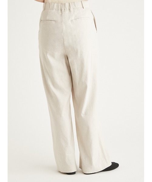 emmi（エミ）の「リネン混ラップワイドパンツ（その他パンツ・レディース・ネイビー/ライトベージュ・0/1）」の6枚目の写真