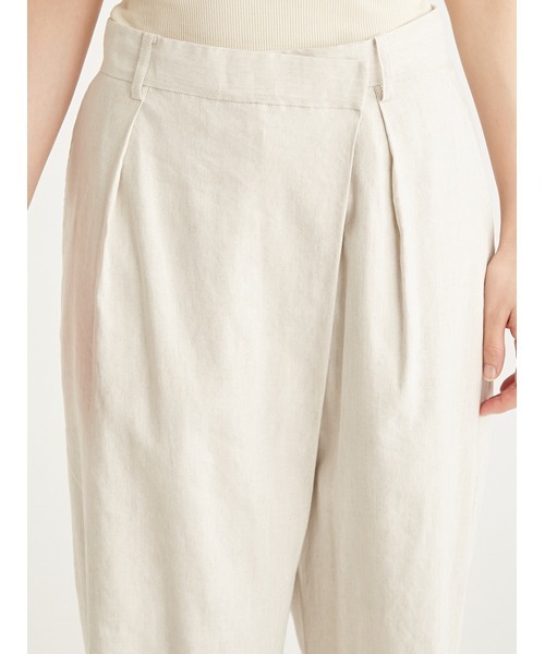 emmi（エミ）の「リネン混ラップワイドパンツ（その他パンツ・レディース・ネイビー/ライトベージュ・0/1）」の7枚目の写真
