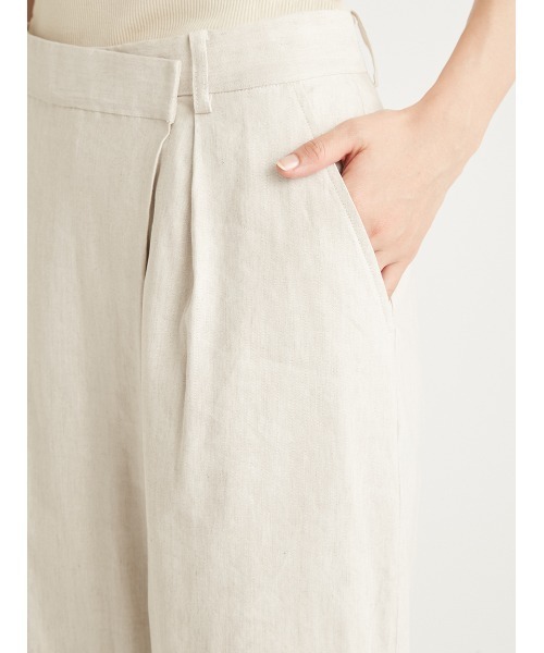 emmi（エミ）の「リネン混ラップワイドパンツ（その他パンツ・レディース・ネイビー/ライトベージュ・0/1）」の8枚目の写真