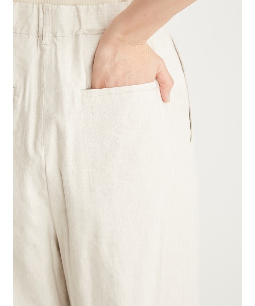 emmi（エミ）の「リネン混ラップワイドパンツ（その他パンツ・レディース・ネイビー/ライトベージュ・0/1）」の10枚目の写真