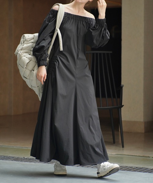 スローブイエナ LE DENIMクロップドシャツ サックスブルーB