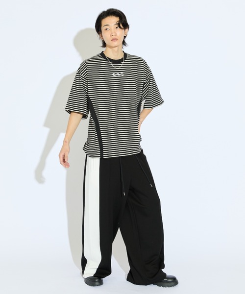 Lui's(ルイス)の「【Neucon/ニューコン】ビッグサイドラインダンボールニットスウェットパンツ(その他パンツ・メンズ・ボルドー/ブラック・2/1)」の14枚目の写真