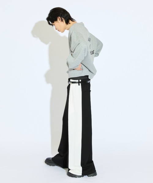 Lui's(ルイス)の「【Neucon/ニューコン】ビッグサイドラインダンボールニットスウェットパンツ(その他パンツ・メンズ・ボルドー/ブラック・2/1)」の7枚目の写真