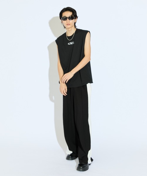 Lui's(ルイス)の「【Neucon/ニューコン】ビッグサイドラインダンボールニットスウェットパンツ(その他パンツ・メンズ・ボルドー/ブラック・2/1)」の13枚目の写真