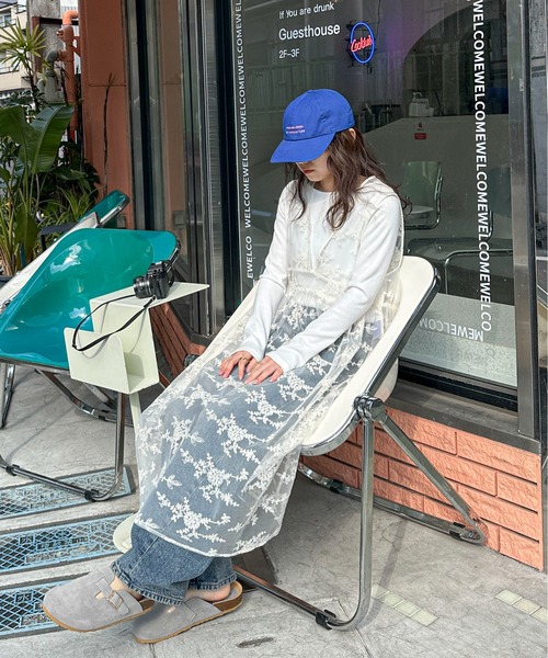 PILIT（ピリット）の「フラワー刺繍レイヤードワンピース（ワンピース・レディース・アイボリー・MEDIUM）」の2枚目の写真