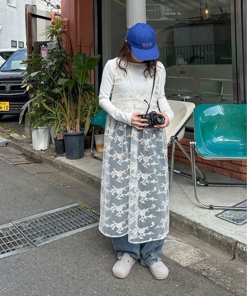 PILIT（ピリット）の「フラワー刺繍レイヤードワンピース（ワンピース・レディース・アイボリー・MEDIUM）」の14枚目の写真