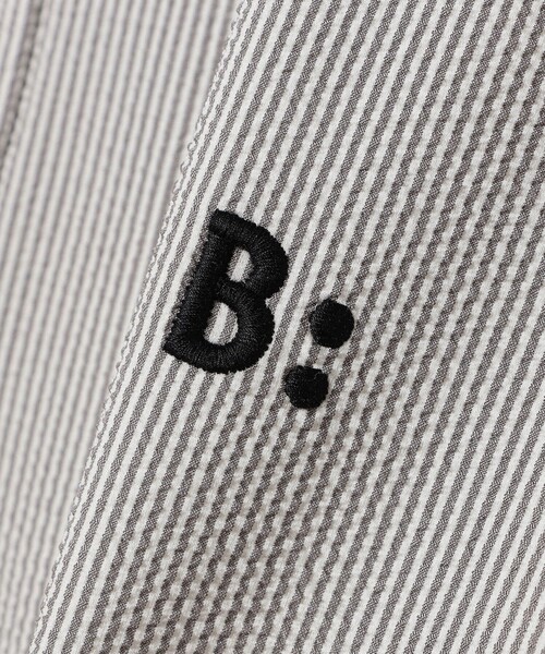 B:MING by BEAMS(ビーミングバイビームス)の「サッカー バンドカラー ハーフスリーブ シャツ(シャツ/ブラウス・メンズ・グレー/ブルー/ネイビー・S/M/L/XL)」の5枚目の写真