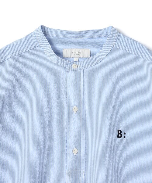 B:MING by BEAMS(ビーミングバイビームス)の「サッカー バンドカラー ハーフスリーブ シャツ(シャツ/ブラウス・メンズ・グレー/ブルー/ネイビー・S/M/L/XL)」の14枚目の写真