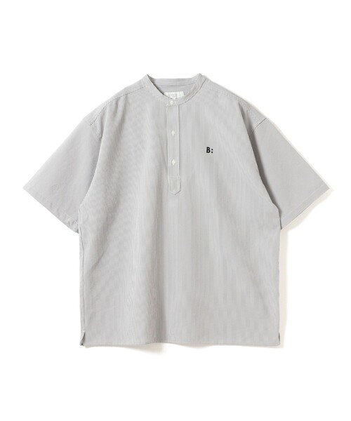 B:MING by BEAMS(ビーミングバイビームス)の「サッカー バンドカラー ハーフスリーブ シャツ(シャツ/ブラウス・メンズ・グレー/ブルー/ネイビー・S/M/L/XL)」の19枚目の写真