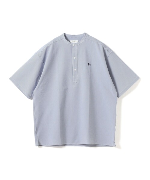 B:MING by BEAMS(ビーミングバイビームス)の「サッカー バンドカラー ハーフスリーブ シャツ(シャツ/ブラウス・メンズ・グレー/ブルー/ネイビー・S/M/L/XL)」の22枚目の写真
