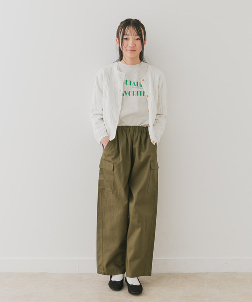URBAN RESEARCH DOORS(アーバンリサーチドアーズ)の「『WEB/一部店舗限定』透かし編みカーディガン(KIDS)(ニット/セーター・キッズ・オフホワイト/グリーン系その他・150)」の7枚目の写真