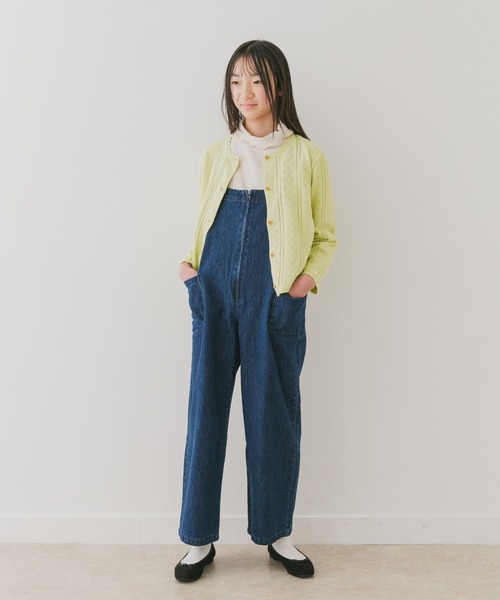 URBAN RESEARCH DOORS(アーバンリサーチドアーズ)の「『WEB/一部店舗限定』透かし編みカーディガン(KIDS)(ニット/セーター・キッズ・オフホワイト/グリーン系その他・150)」の13枚目の写真