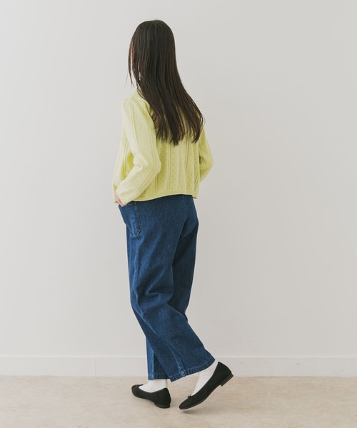 URBAN RESEARCH DOORS(アーバンリサーチドアーズ)の「『WEB/一部店舗限定』透かし編みカーディガン(KIDS)(ニット/セーター・キッズ・オフホワイト/グリーン系その他・150)」の14枚目の写真