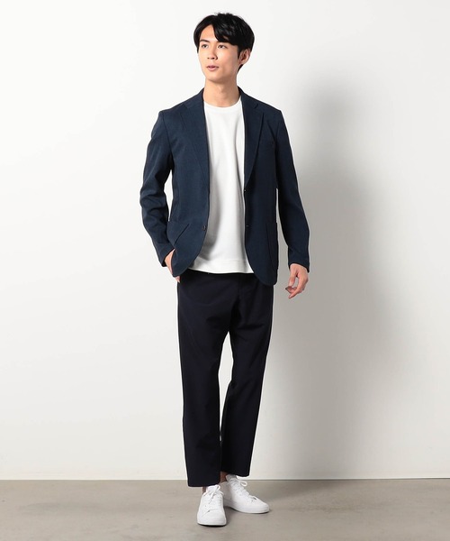 Grand PARK（グランドパーク）の「リネンライクポリエステルジャケット（テーラードジャケット・メンズ・チャコールグレー/ネイビー・LARGE/X-LARGE/MEDIUM/SMALL）」の3枚目の写真