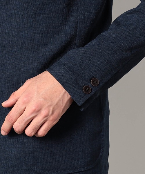 Grand PARK（グランドパーク）の「リネンライクポリエステルジャケット（テーラードジャケット・メンズ・チャコールグレー/ネイビー・LARGE/X-LARGE/MEDIUM/SMALL）」の9枚目の写真