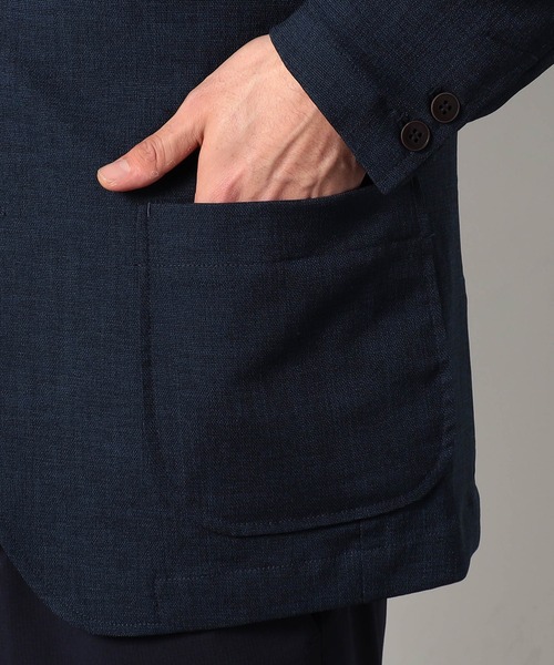 Grand PARK（グランドパーク）の「リネンライクポリエステルジャケット（テーラードジャケット・メンズ・チャコールグレー/ネイビー・LARGE/X-LARGE/MEDIUM/SMALL）」の10枚目の写真